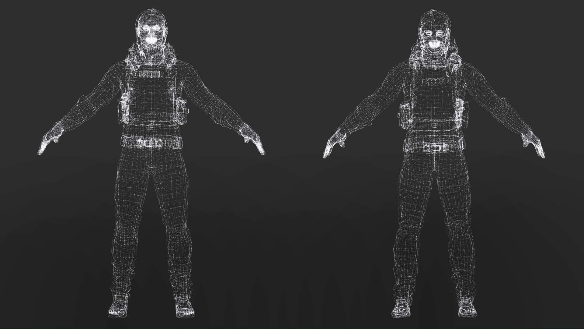 Spectral Infiltrator - Kiven s steath Ensemble In Nightfall Blue Low-poly 3D model_22