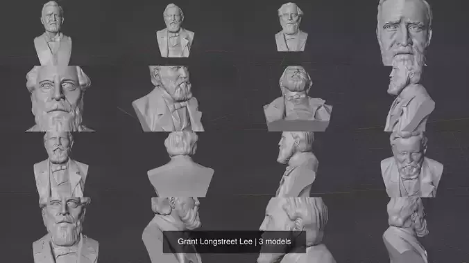 Grant Longstreet Lee 3D Model Collection