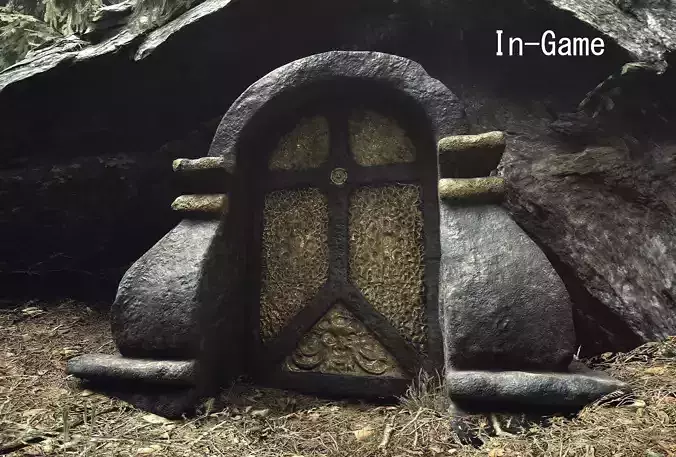 BlackStone Door with Ornaments