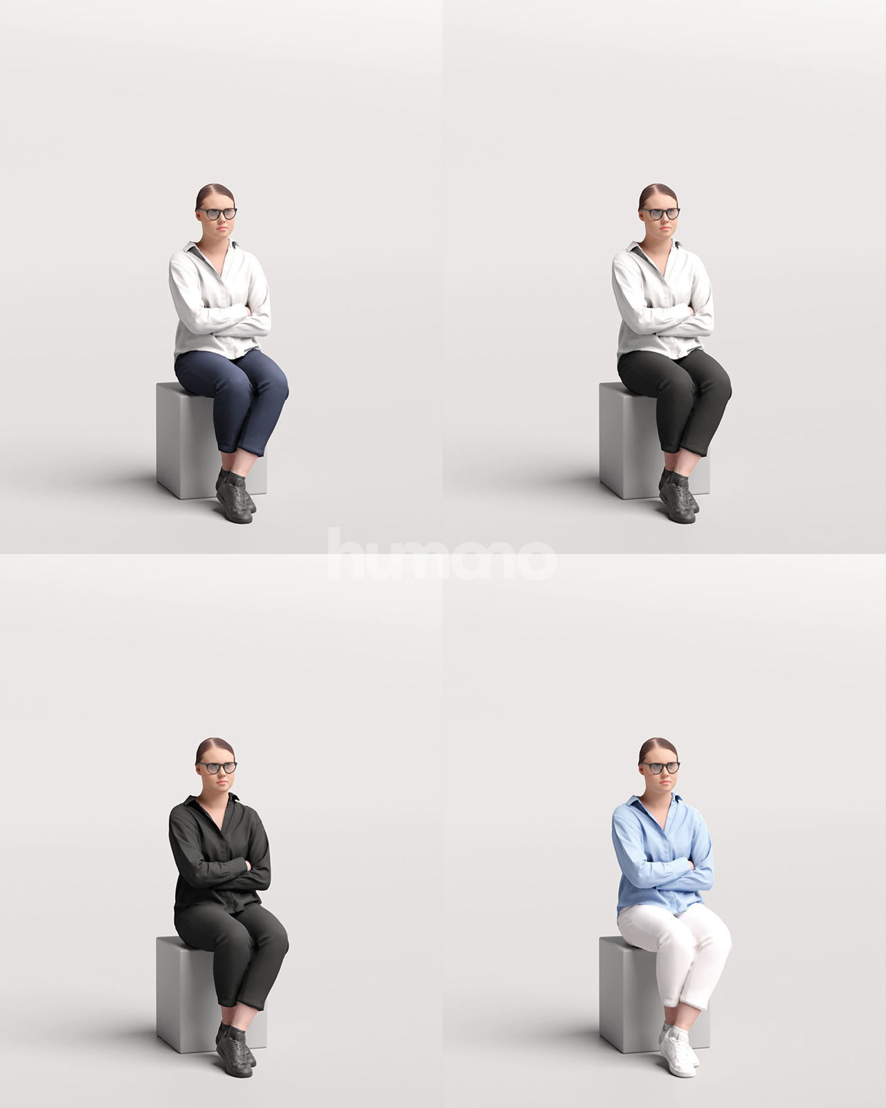 Humano 6- Collection 2302 - PEOPLE FOR OFFICE - 6 x 3D models  3D model_8