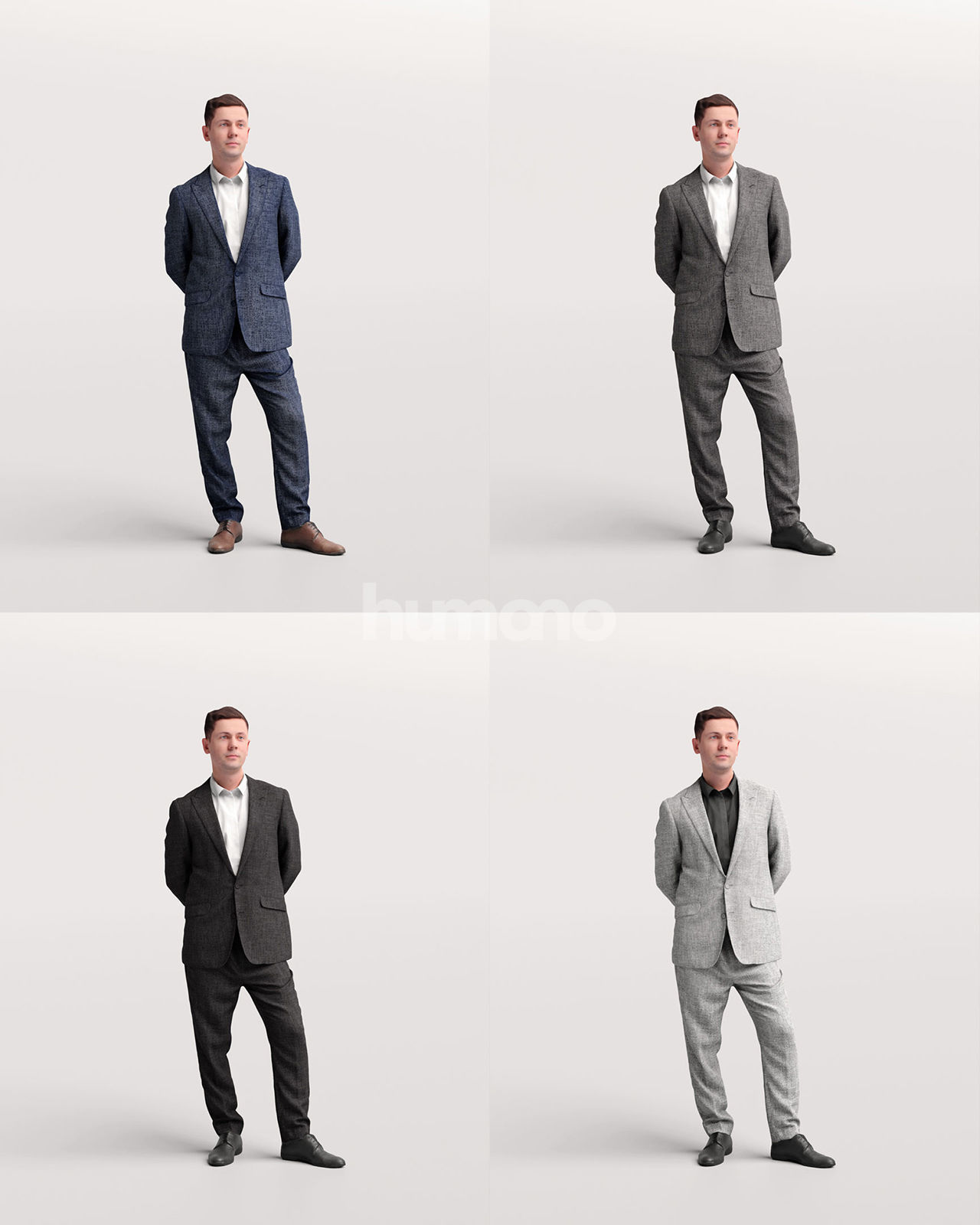 Humano 6- Collection 2302 - PEOPLE FOR OFFICE - 6 x 3D models  3D model_10