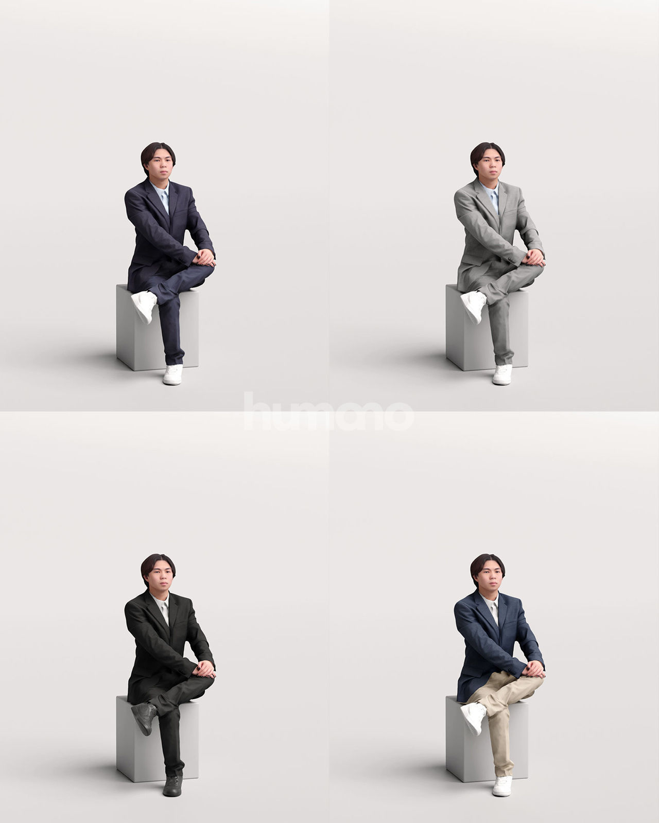 Humano 6- Collection 2302 - PEOPLE FOR OFFICE - 6 x 3D models  3D model_7