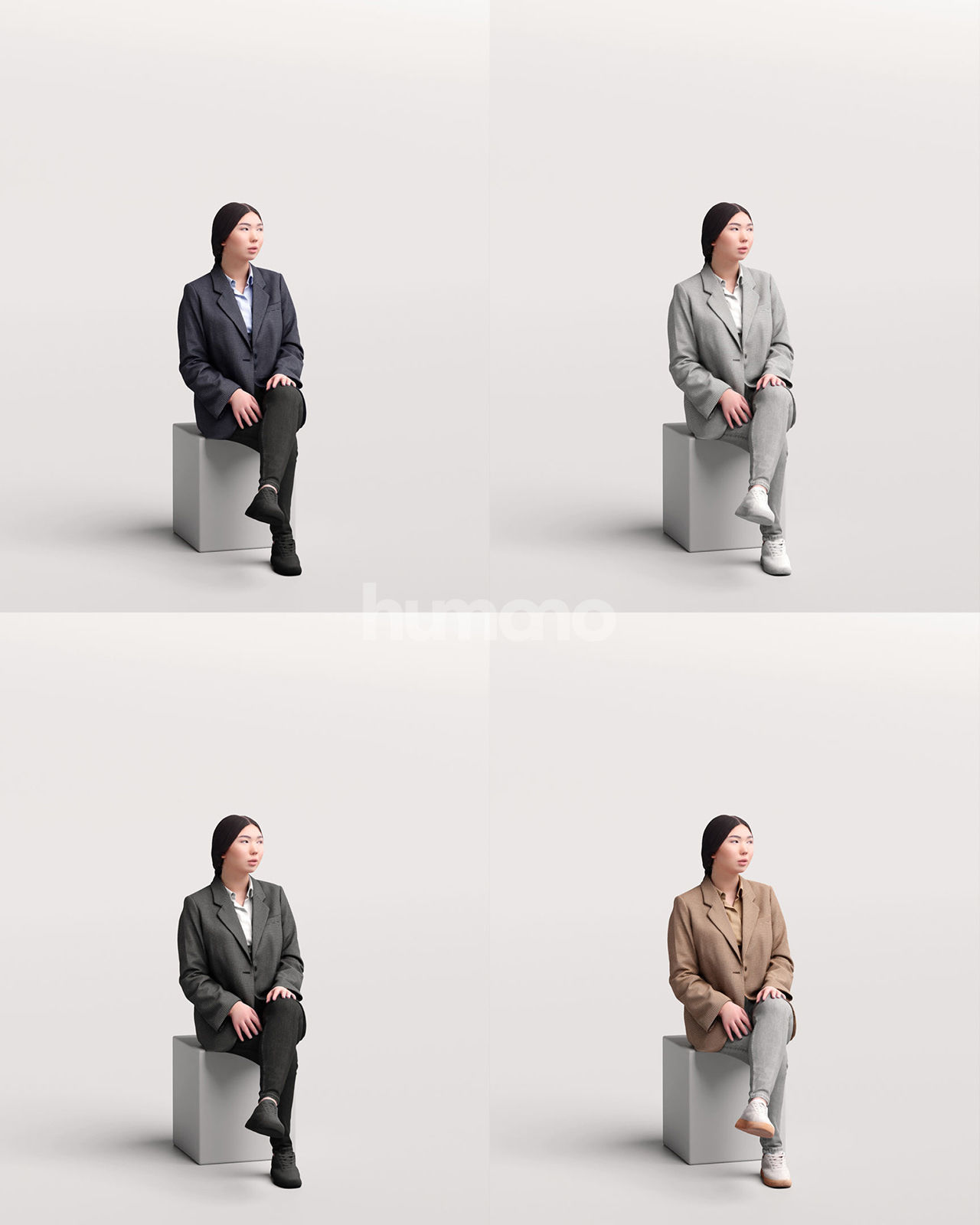 Humano 6- Collection 2302 - PEOPLE FOR OFFICE - 6 x 3D models  3D model_9