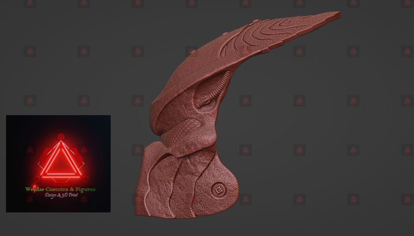 AvP Ancient Predator Bio Mask 3D print model_2