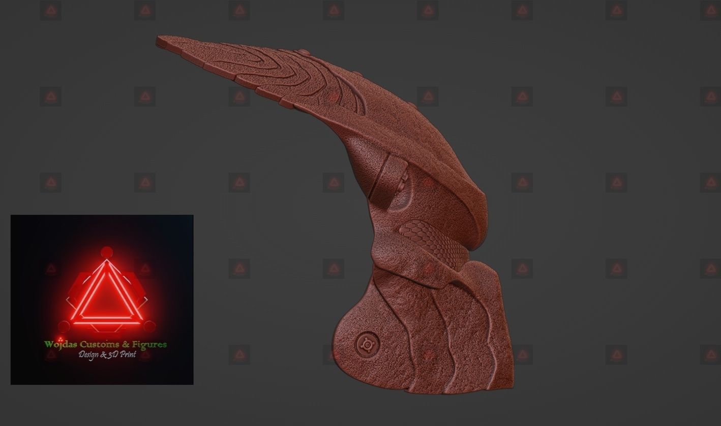 AvP Ancient Predator Bio Mask 3D print model_1