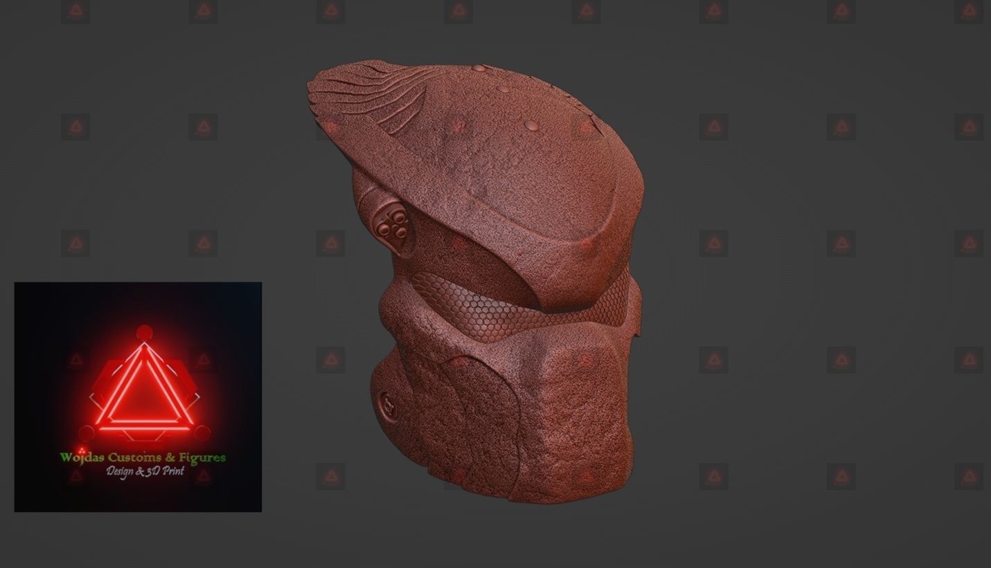 AvP Ancient Predator Bio Mask 3D print model_4
