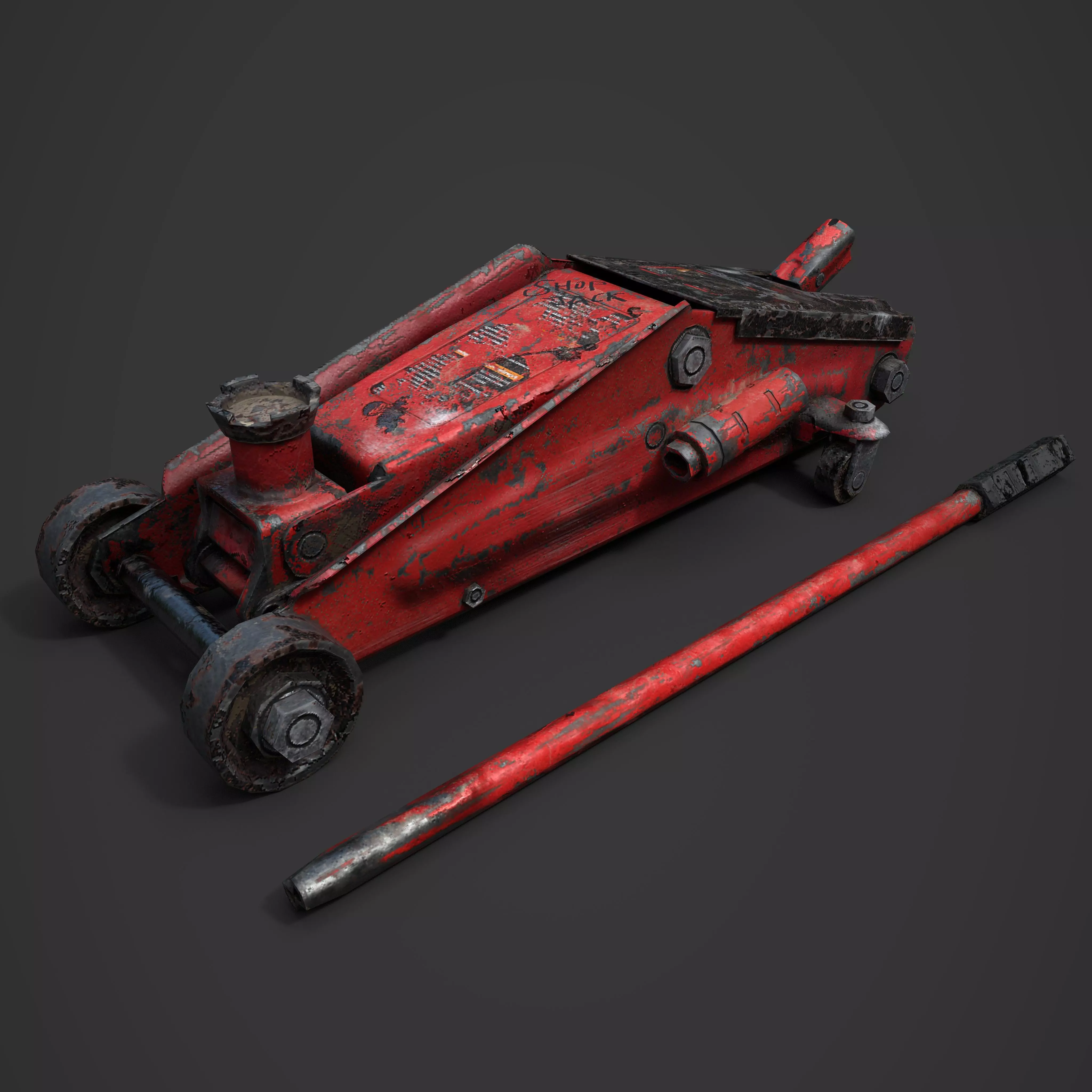 Car Jack Low-poly 3D model_0