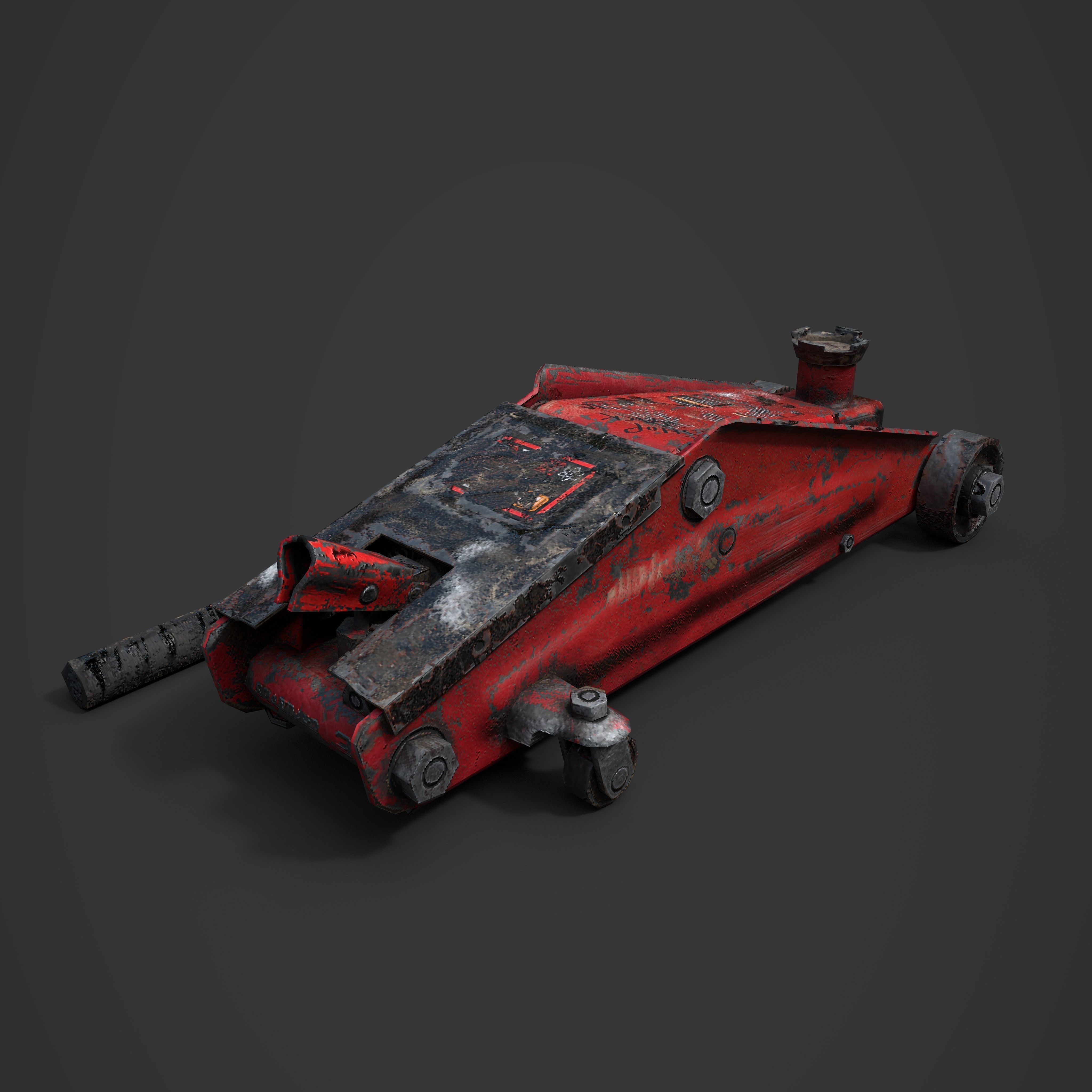 Car Jack Low-poly 3D model_1