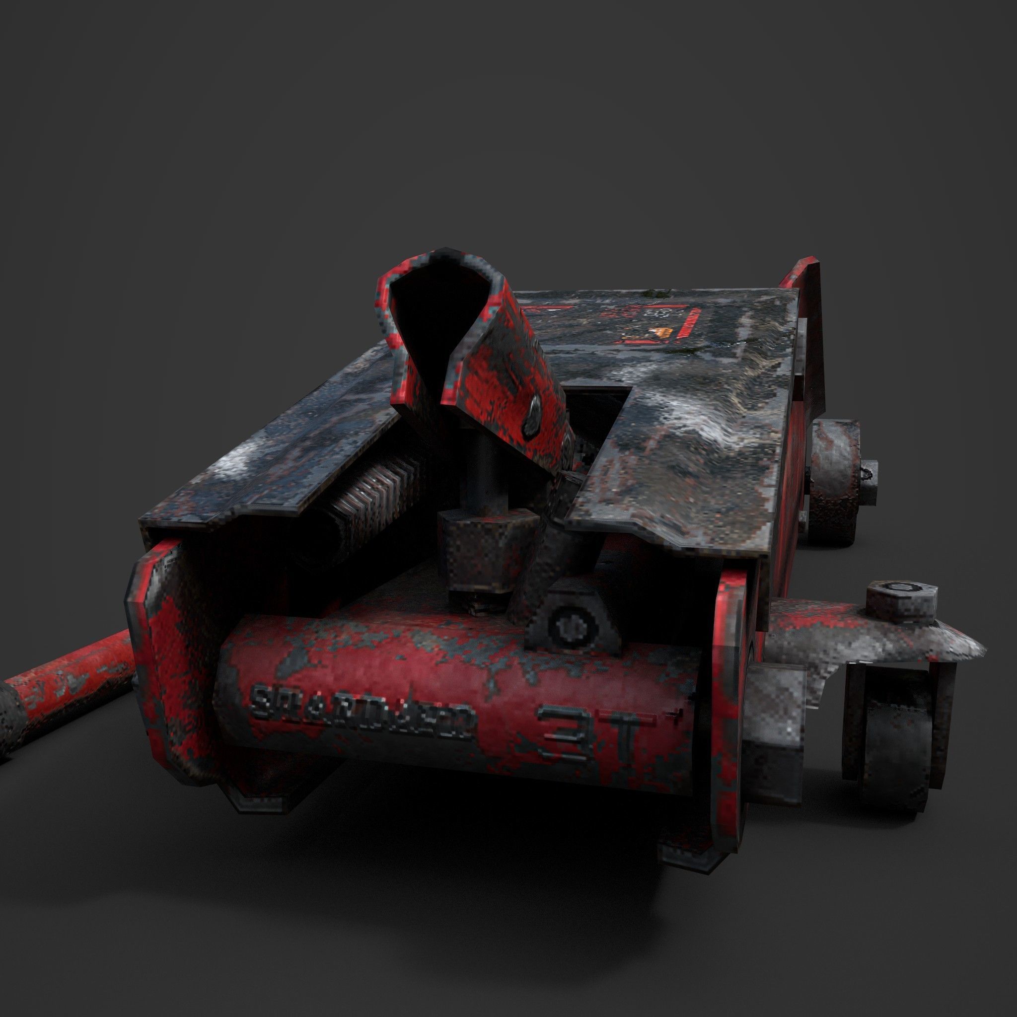 Car Jack Low-poly 3D model_4