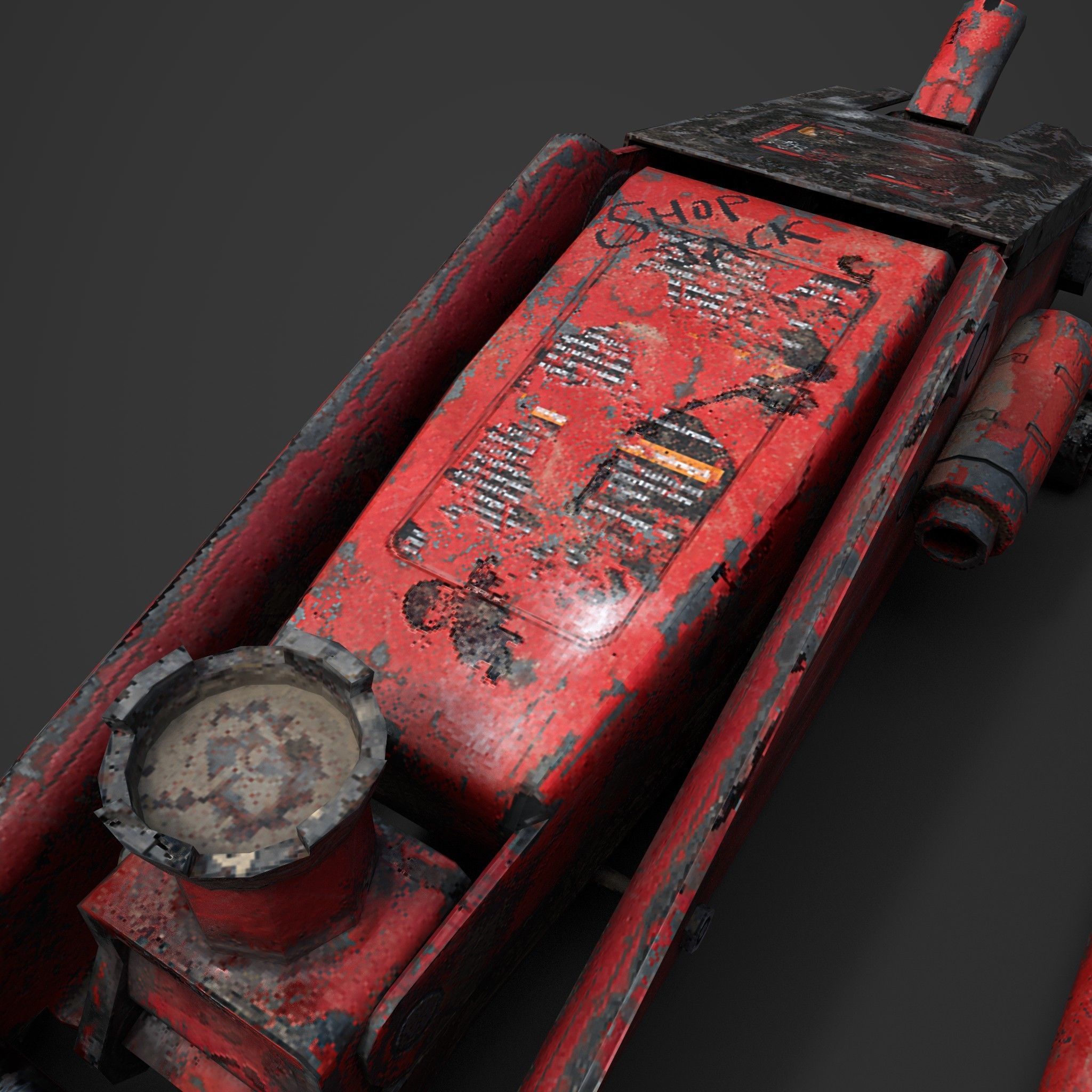 Car Jack Low-poly 3D model_2