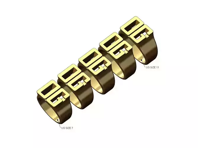 OG original gangster signet ring US sizes 7to11