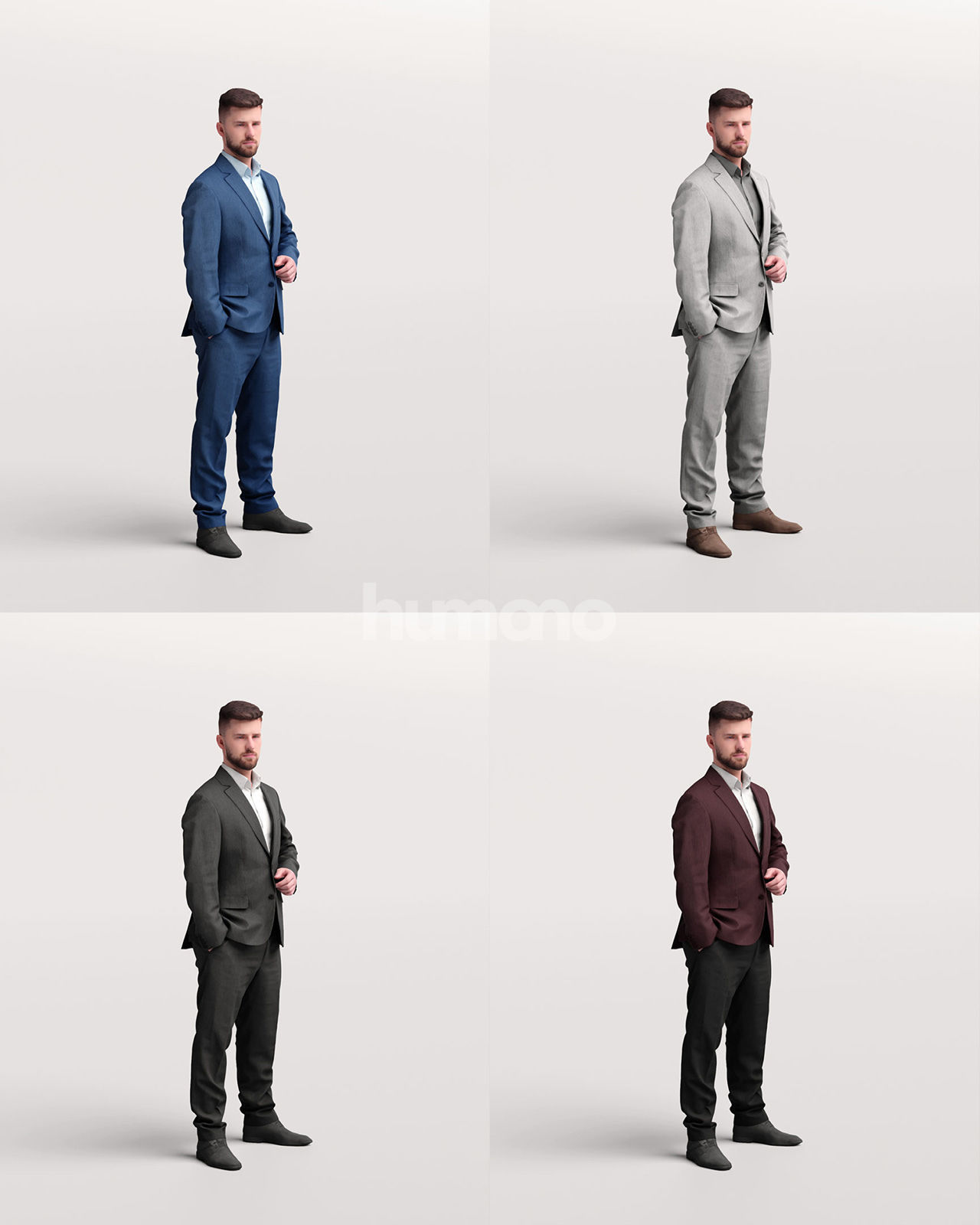Humano 6 - Collection 2303 - PEOPLE FOR OFFICE - 6 x 3D models  3D model_9