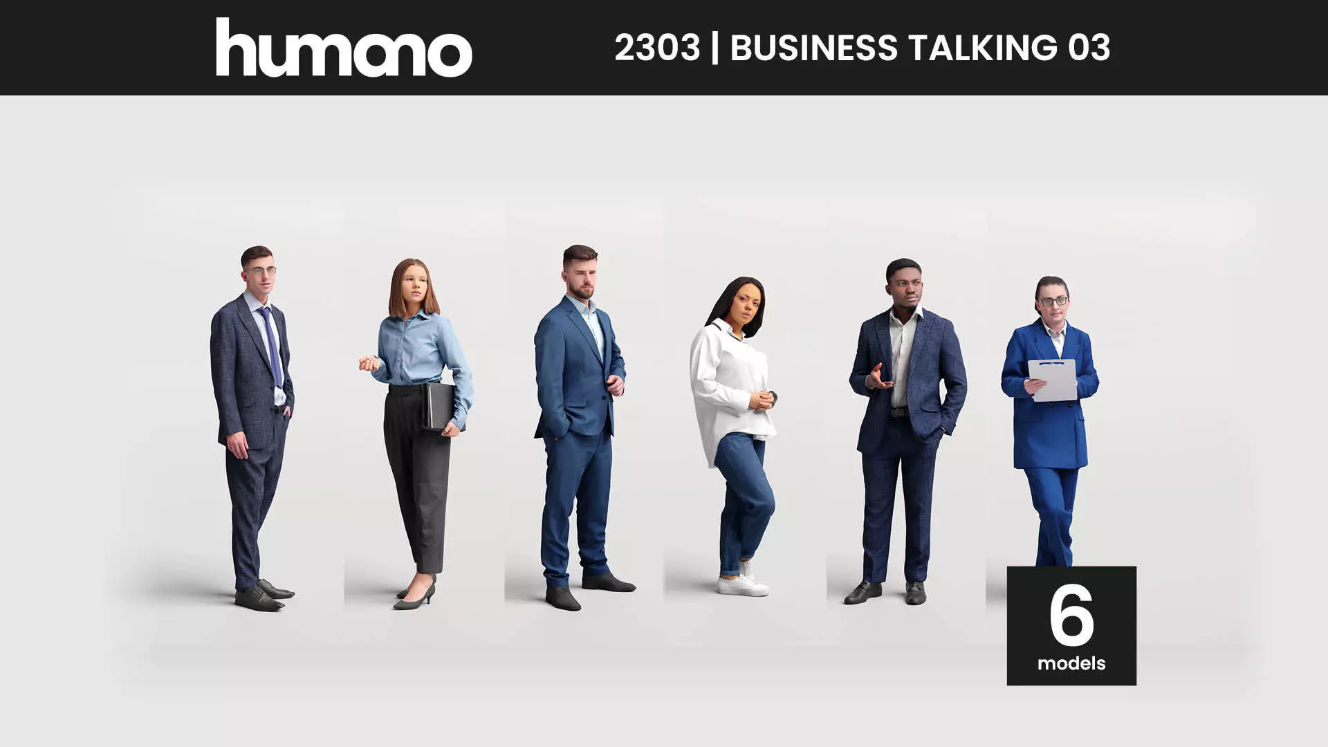 Humano 6 - Collection 2303 - PEOPLE FOR OFFICE - 6 x 3D models  3D model_0