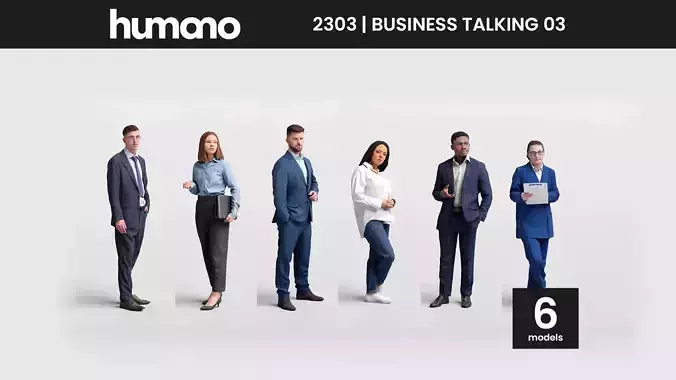 Humano 6 - Collection 2303 - PEOPLE FOR OFFICE - 6 x 3D models  3D model