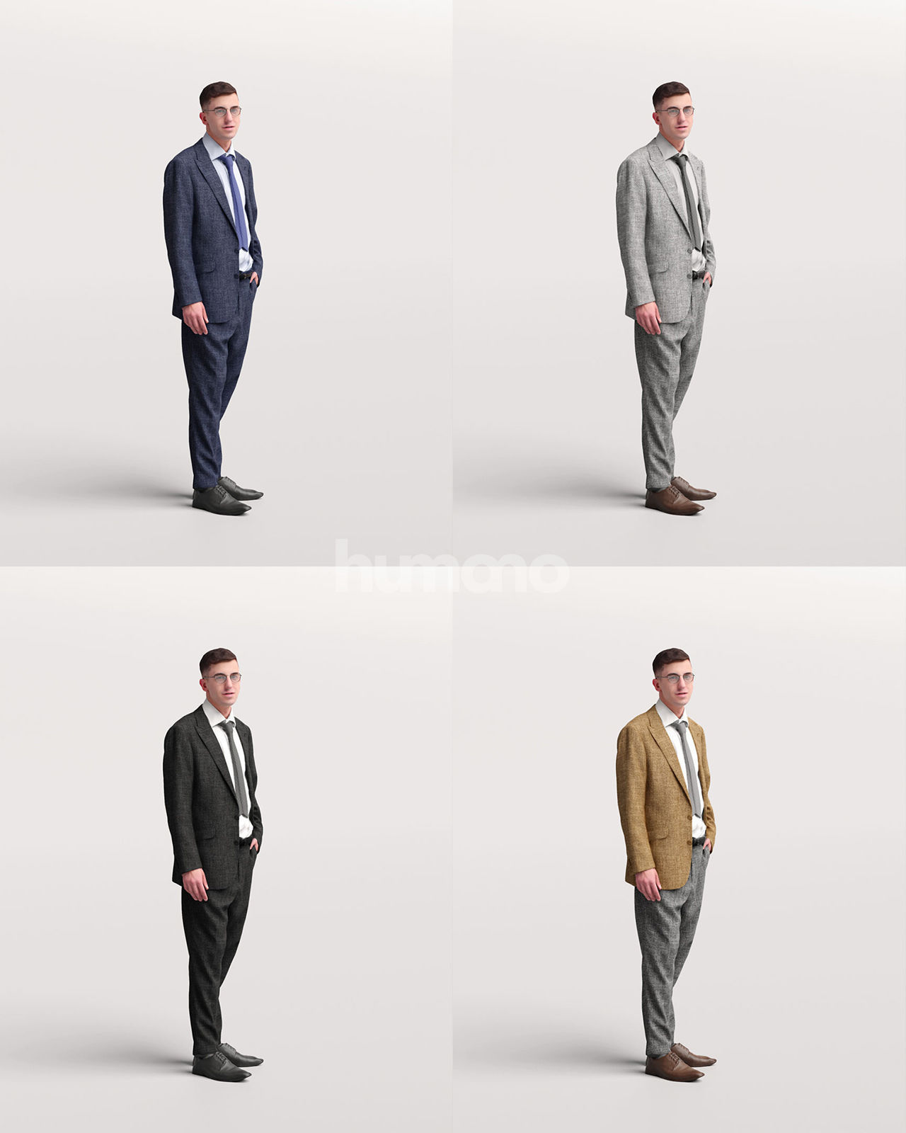 Humano 6 - Collection 2303 - PEOPLE FOR OFFICE - 6 x 3D models  3D model_7