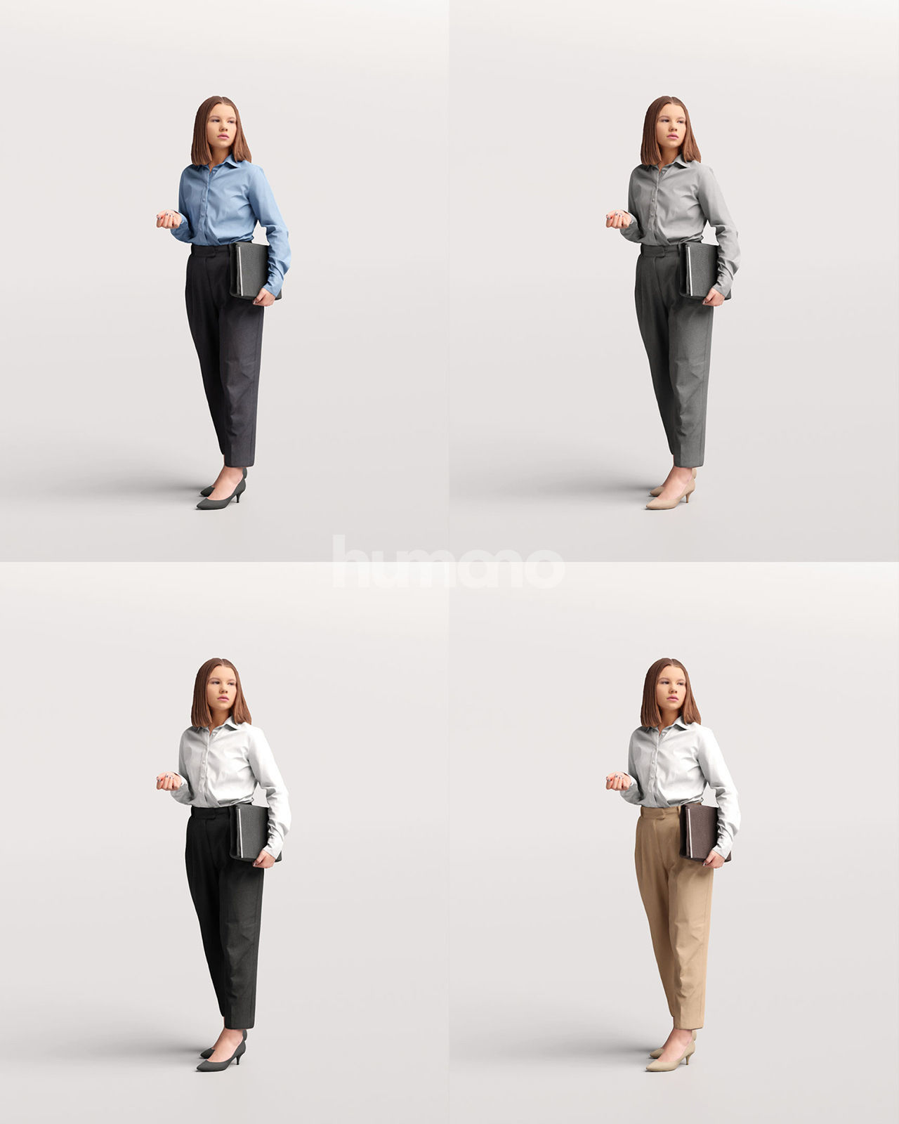 Humano 6 - Collection 2303 - PEOPLE FOR OFFICE - 6 x 3D models  3D model_8