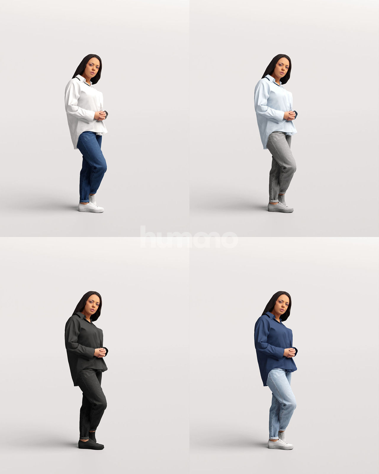 Humano 6 - Collection 2303 - PEOPLE FOR OFFICE - 6 x 3D models  3D model_10