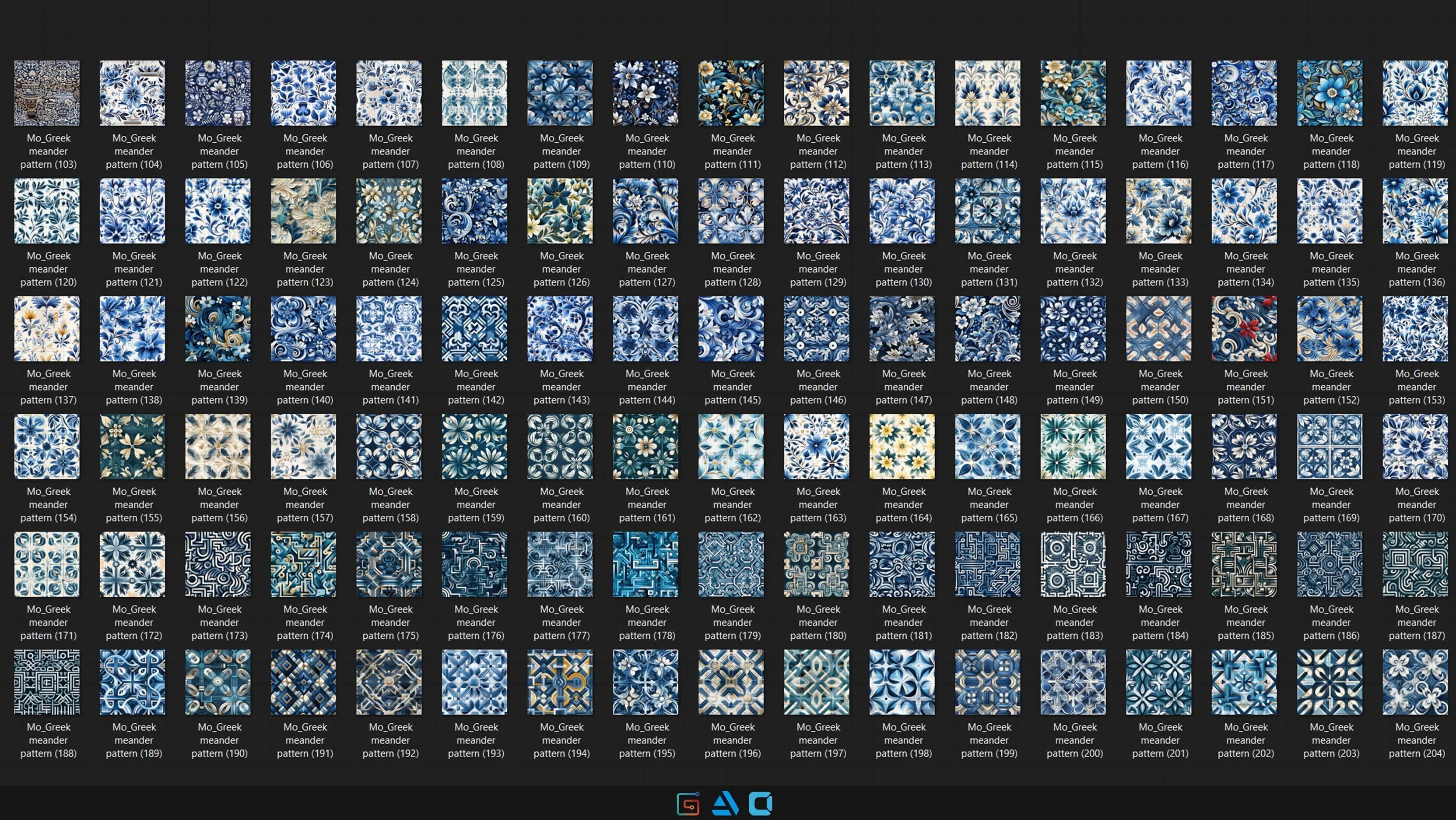 400 Greek meander pattern - Vol31 - 8K Res  3D model_2