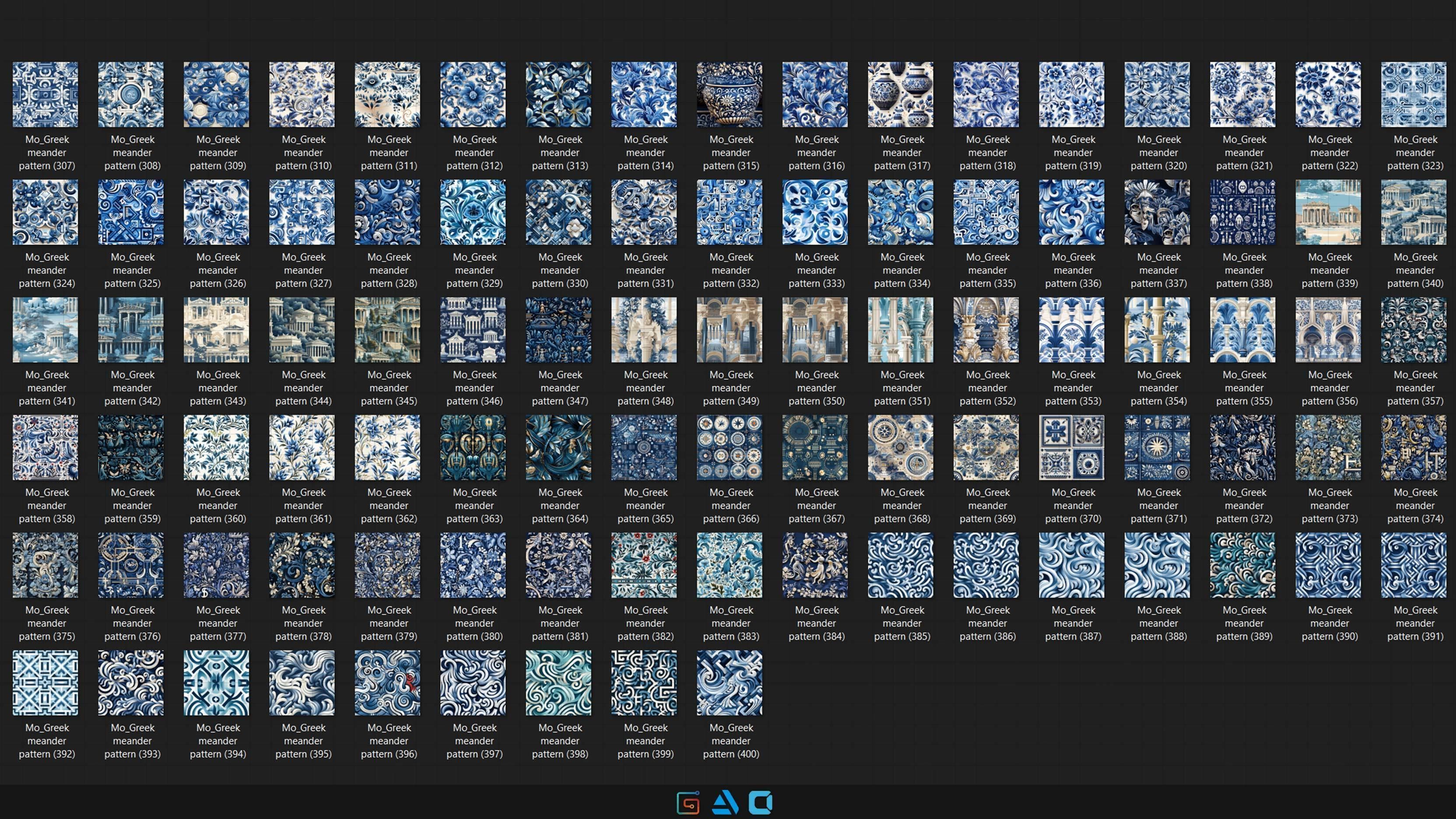 400 Greek meander pattern - Vol31 - 8K Res  3D model_4