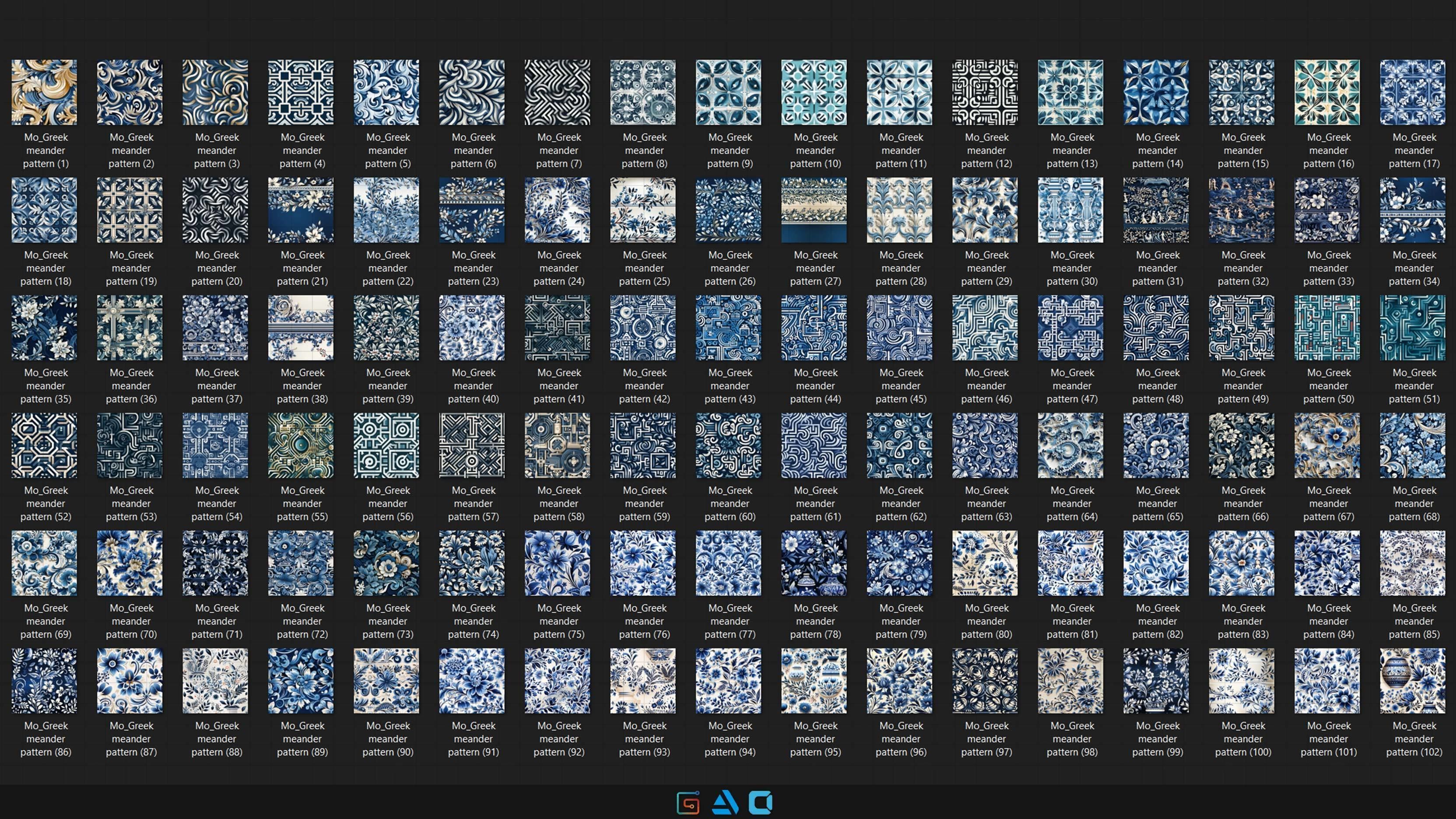 400 Greek meander pattern - Vol31 - 8K Res  3D model_1
