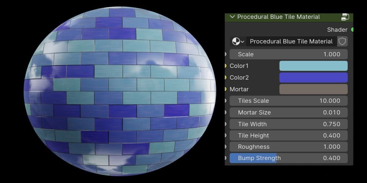 Blender Procedural Bricks and Tiles Materials Package Texture_9