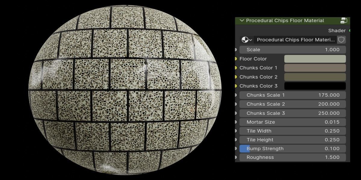 Blender Procedural Bricks and Tiles Materials Package Texture_12