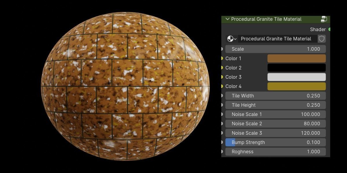 Blender Procedural Bricks and Tiles Materials Package Texture_11