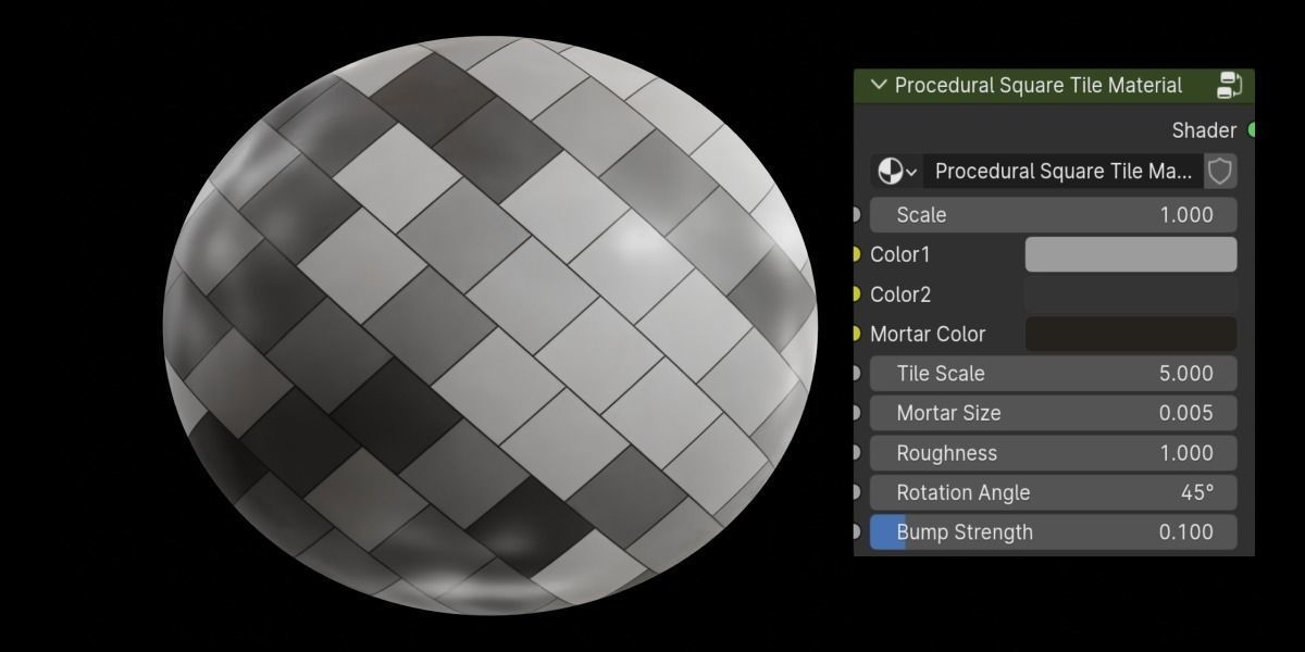 Blender Procedural Bricks and Tiles Materials Package Texture_8