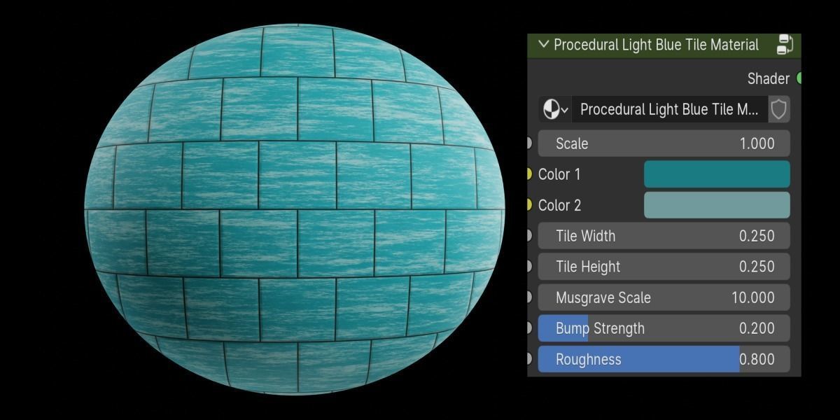 Blender Procedural Bricks and Tiles Materials Package Texture_10