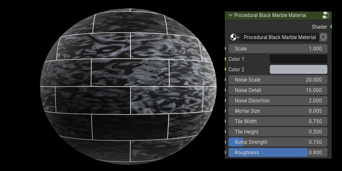 Blender Procedural Bricks and Tiles Materials Package Texture_4