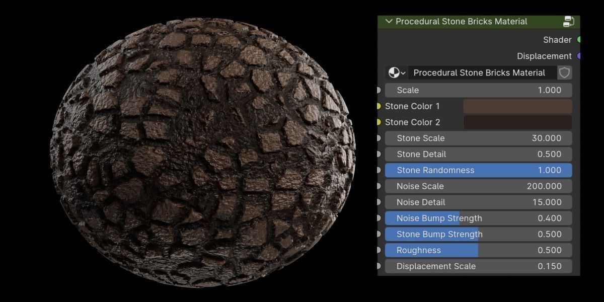 Blender Procedural Bricks and Tiles Materials Package Texture_6