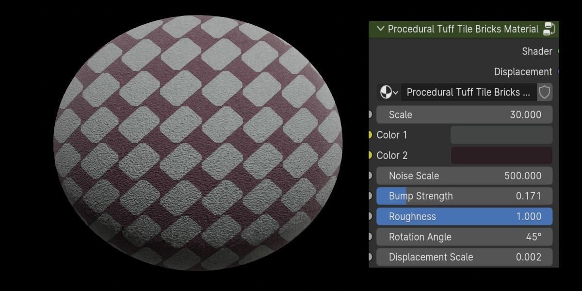 Blender Procedural Bricks and Tiles Materials Package Texture_7