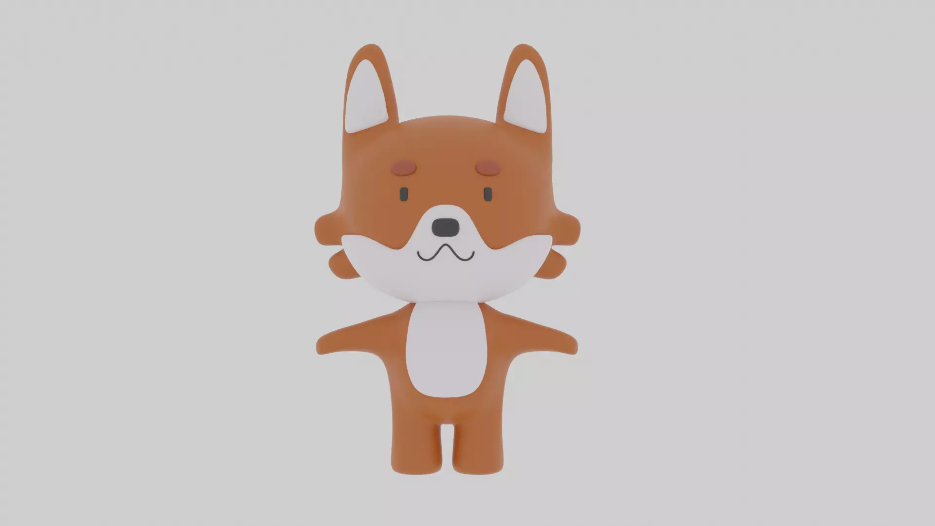 Fox Character Model Low-poly 3D model_0