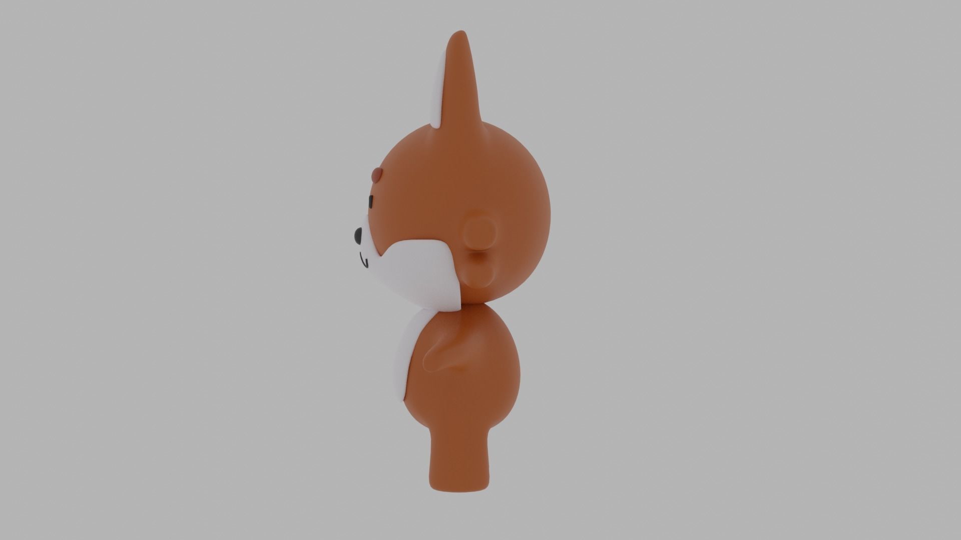 Fox Character Model Low-poly 3D model_1