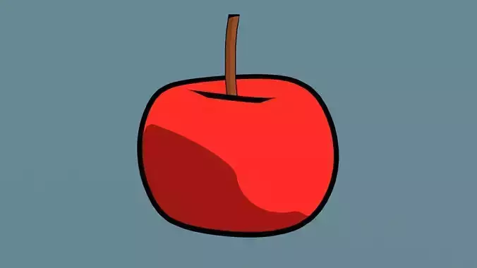 Stylized anime apple