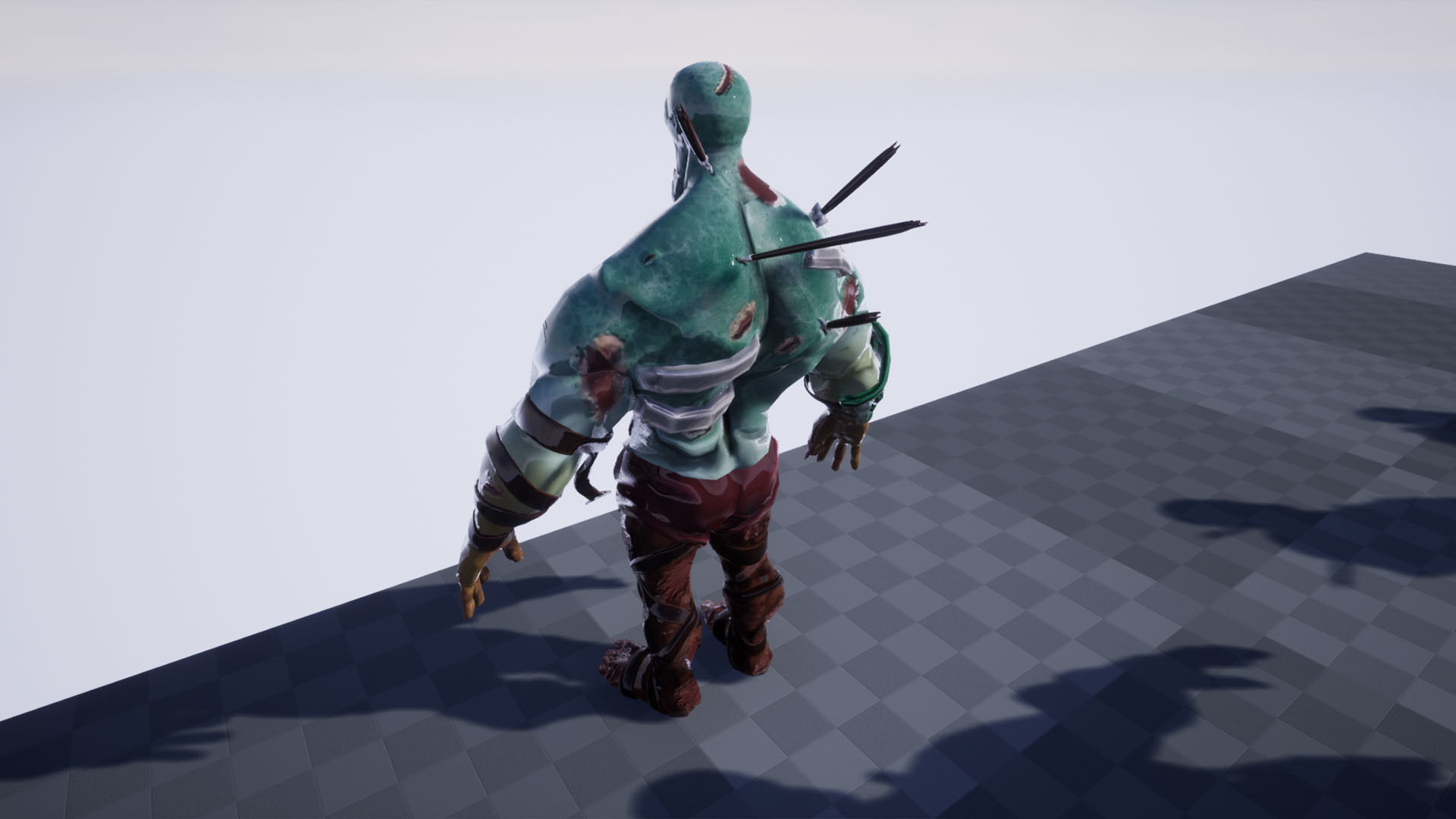 Animated Stylized Game Ready Zombie Character Low-poly 3D model_14