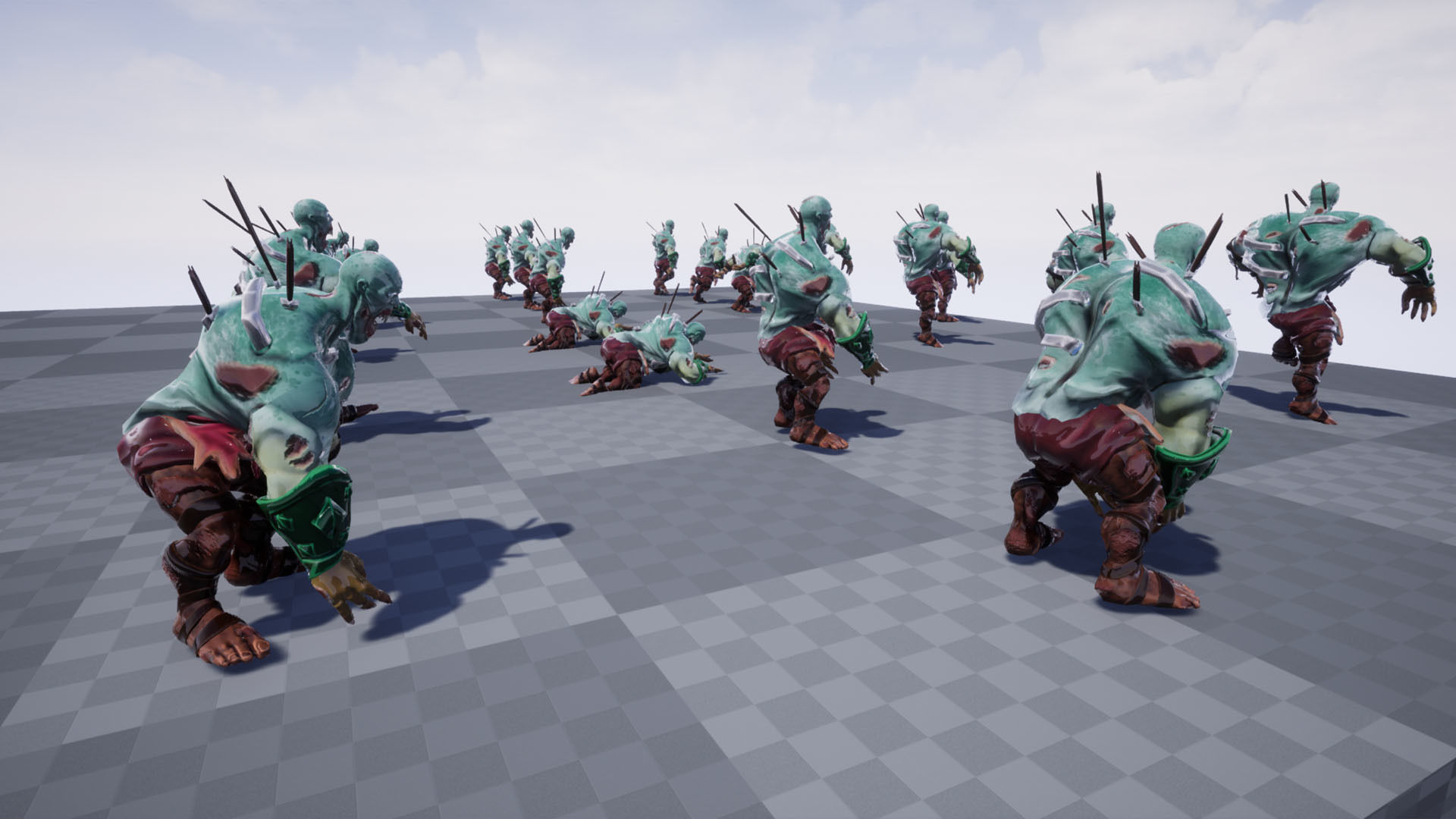 Animated Stylized Game Ready Zombie Character Low-poly 3D model_11