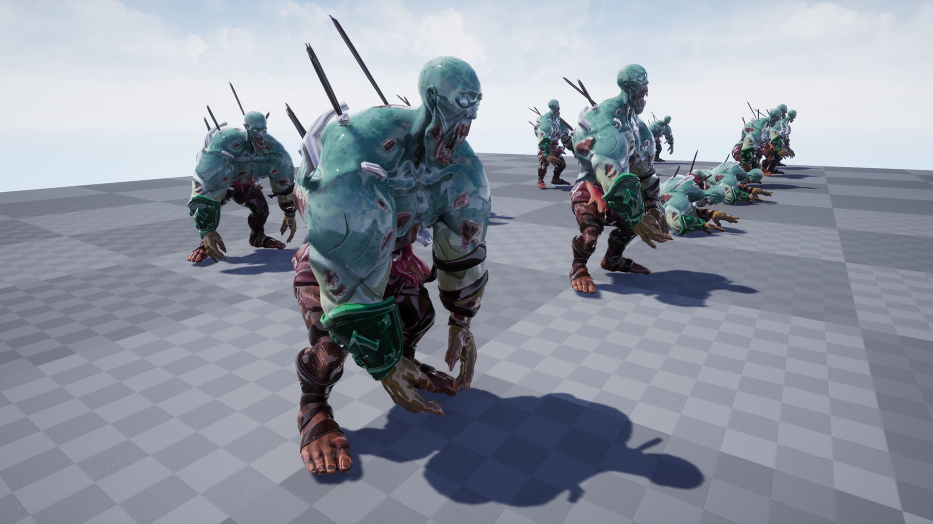 Animated Stylized Game Ready Zombie Character Low-poly 3D model_10