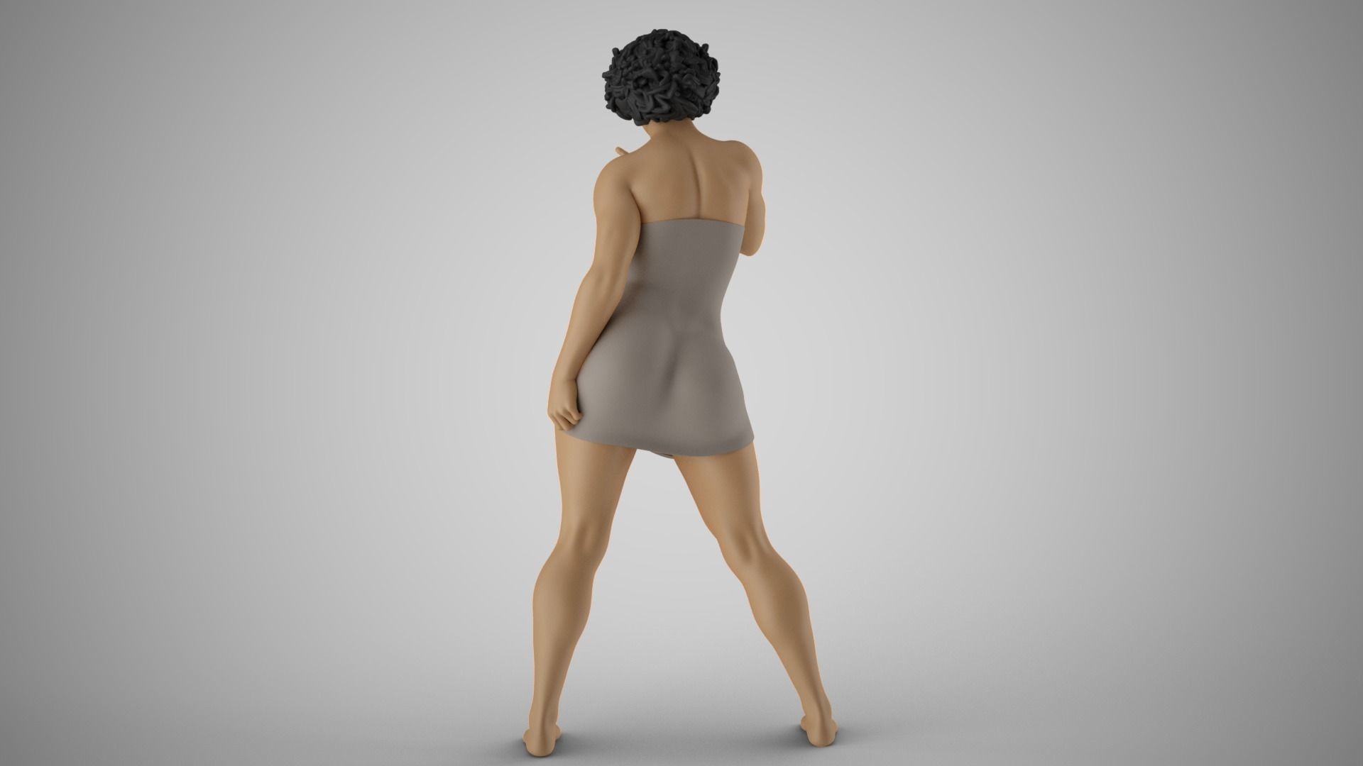 Confident Girl 3D print model_12