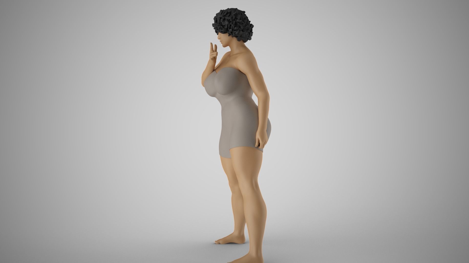 Confident Girl 3D print model_17