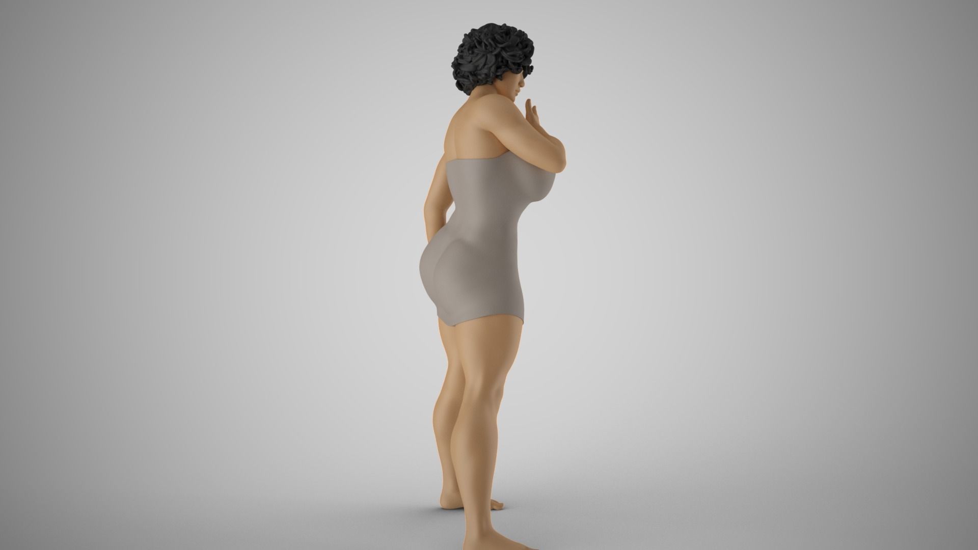 Confident Girl 3D print model_5