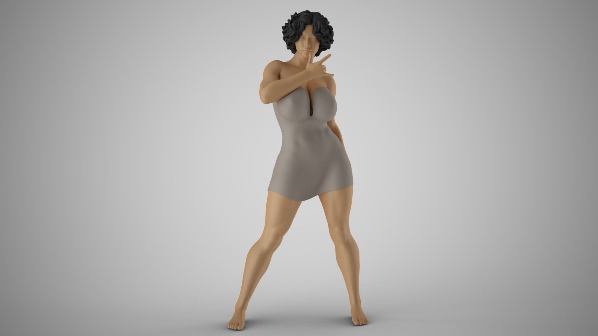 Confident Girl 3D print model_10
