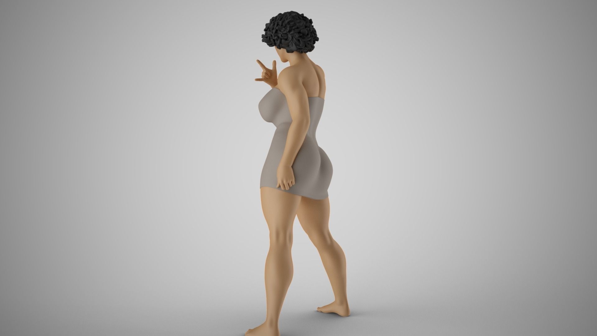 Confident Girl 3D print model_8
