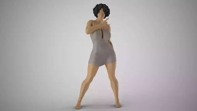 Confident Girl 3D print model