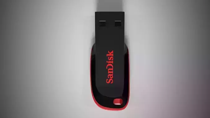 SanDisk Premium 3D Pendrive Model Modern Storage 3D model 3D model