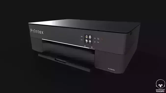 Low Poly Printer Low-poly 3D model