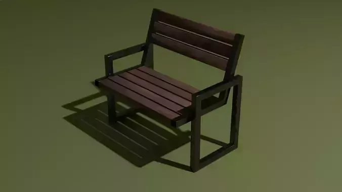IRON WOOD STRIP BENCH