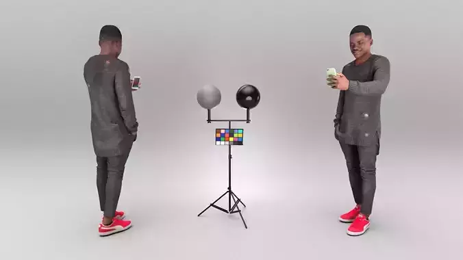  Happy man having video call with smartphone 411