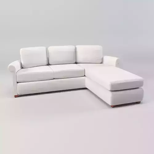 Arm upholstered chaise sectional sleeper sofa