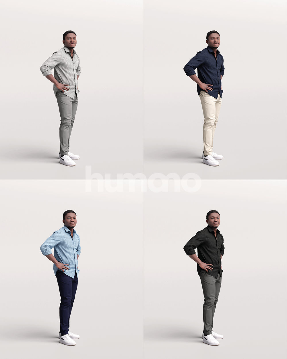 Humano 12-Collection 2307 - CASUAL PEOPLE MIX 02-12 x 3D models  3D model_23
